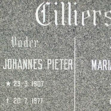 CILLIERS Charl Johannes Pieter 1907-1977 &amp; Maria Elizabeth 1908-2003