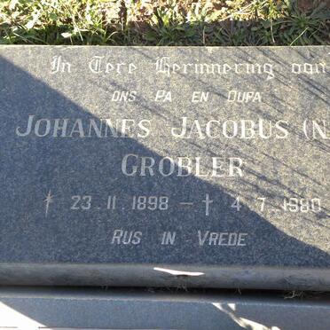 GROBLER Johannes Jacobus 1898-1980