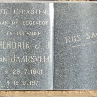JAARSVELD Hendrik J.J., van 1901-1971