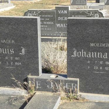 JAGER Louis F., de 1917-1994 &amp; Johanna S.P. 1923-1974