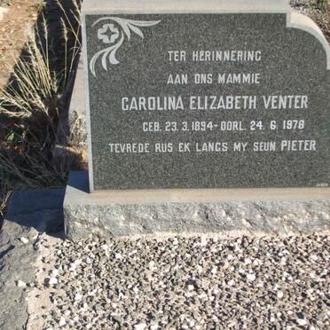 VENTER Carolina Elizabeth 1894-1978