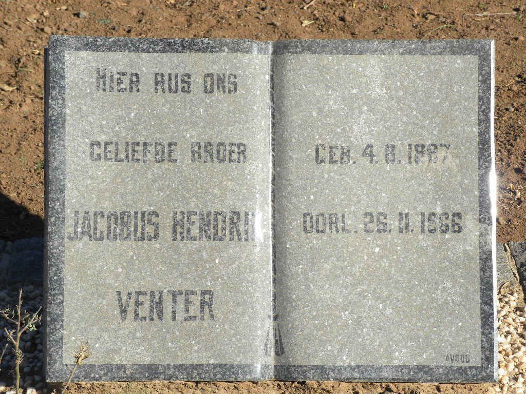 VENTER Jacobus Hendrik 1887-1966