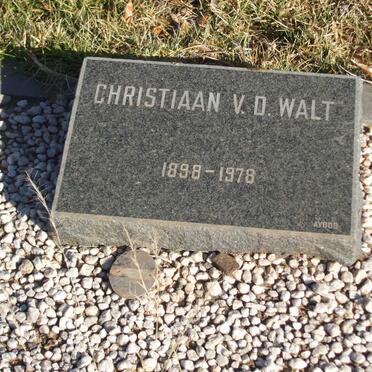 WALT Christiaan, van der 1898-1978