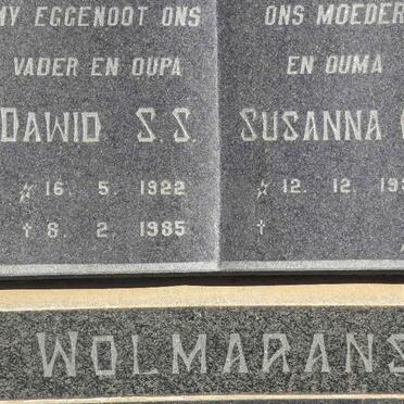 WOLMARANS Dawid S.S. 1922-1985 &amp; Susanna C. 1931-