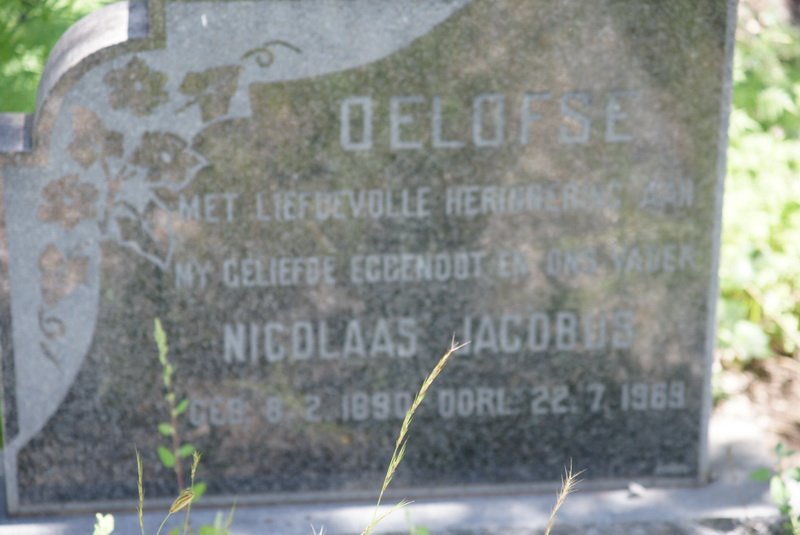 OELOFSE Nicolaas Jacobus 1890-1969