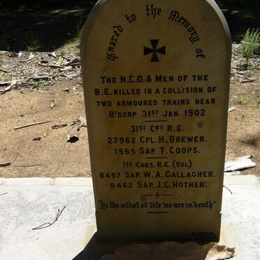 BREWER H. -1902 :: COOPS T. -1902 :: CALLAGHER W.A. -1902 :: HOTHER J.C. -1902