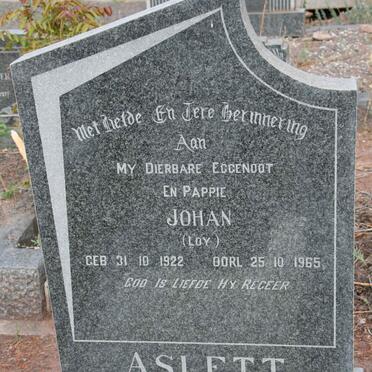 ASLETT Johan 1922-1965
