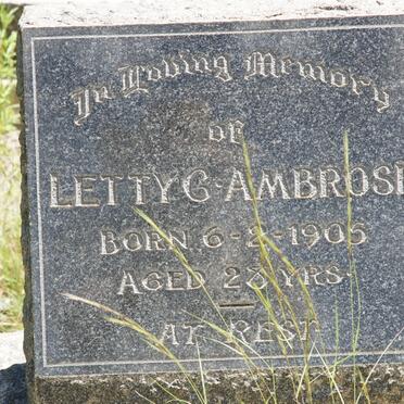 AMBROSE Letty G. 1905-
