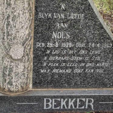 BEKKER Nols 1928-1963