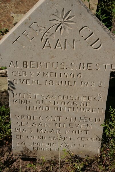 BESTER Albertus S. 1900-1922