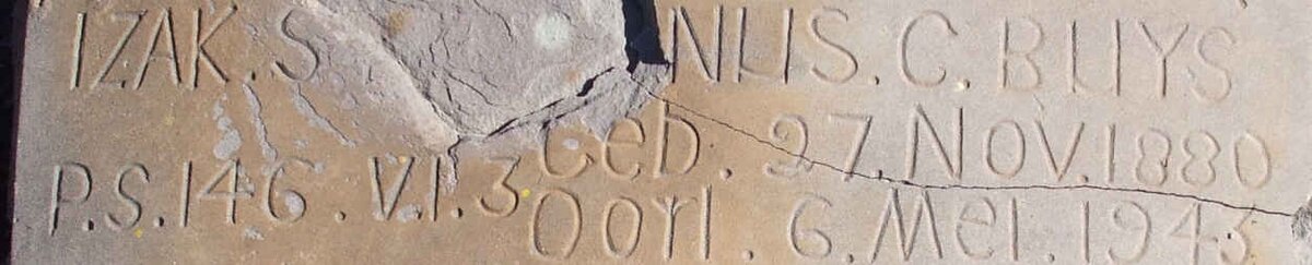 BUYS Izak Stephanus C. 1880-1943