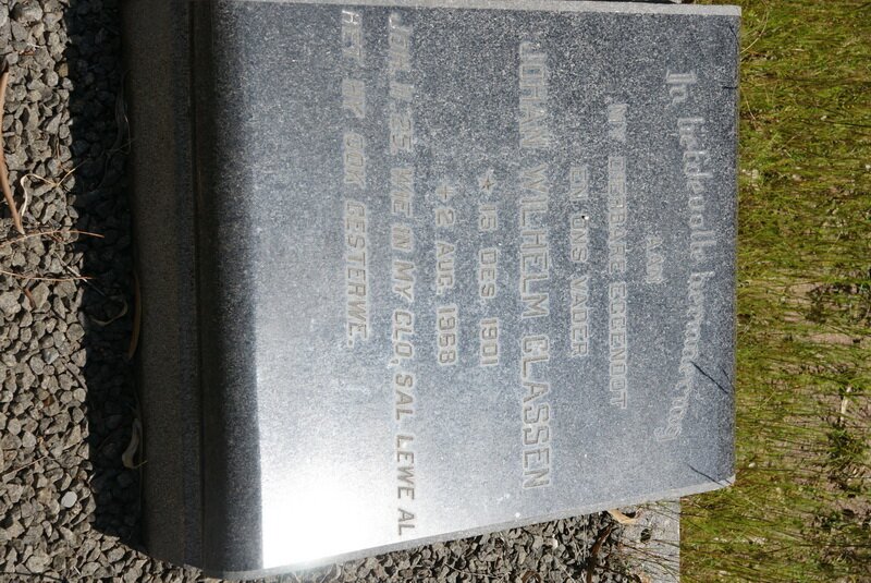CLASSEN Johan Wilhelm 1901-1968