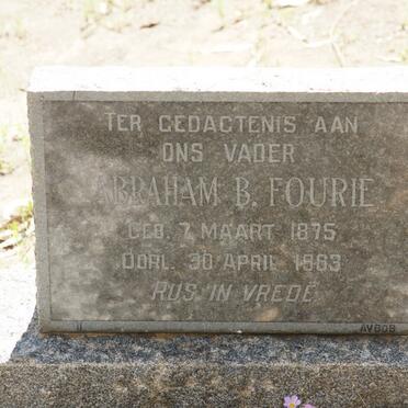 FOURIE Abraham B. 1875-1963