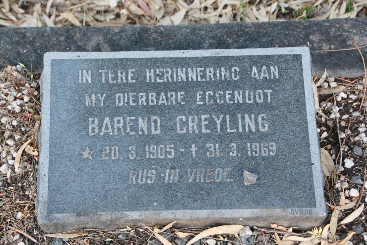 GREYLING Barend 1905-1969