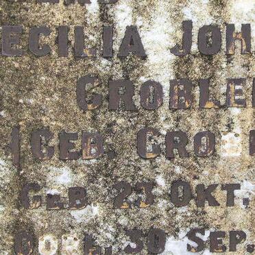 GROBLER Cecilia Johanna nee GROBLER 1857-1937