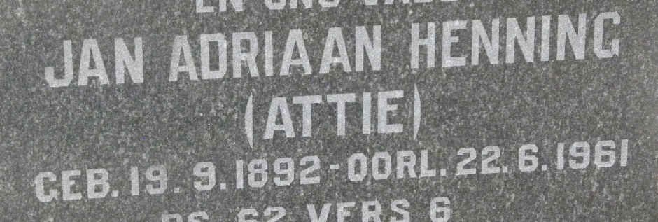 HENNING Jan Adriaan 1892-1961