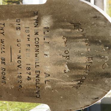 HALL William 1874-1924