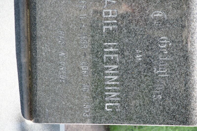 HENNING Abie 1899-1973