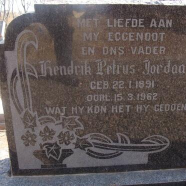 JORDAAN Hendrik Petrus 1891-1962