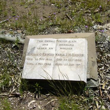 KRUGER Hendrik G. 1855-1936 &amp; Maria J.M. 1862-1936