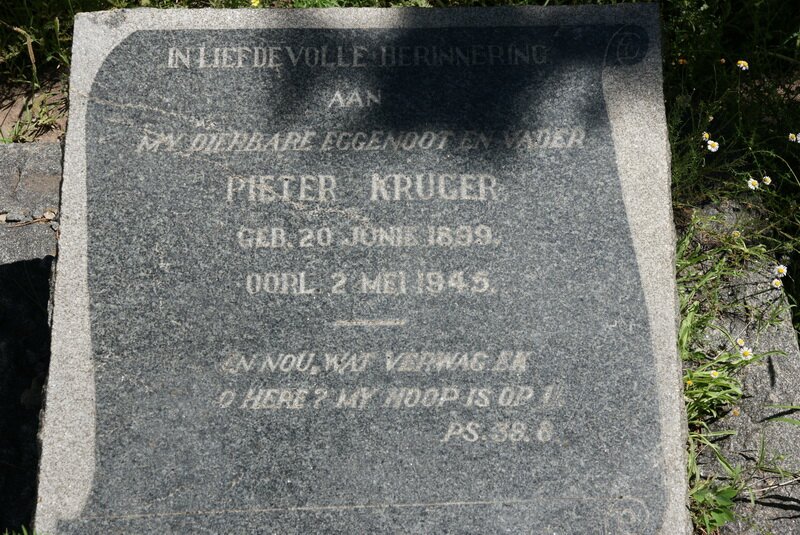 KRUGER Pieter 1899-1945