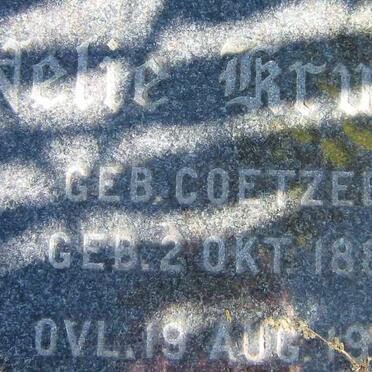 KRUGER Nelie nee COETZEE 1888-1973