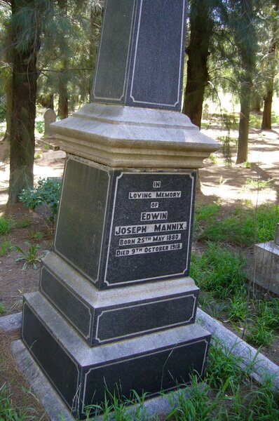 MANNIX Edwin Joseph 1880-1918