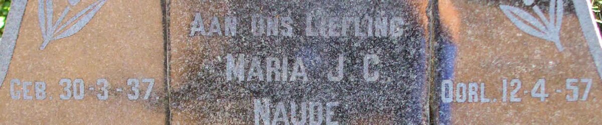 NAUDE Maria J.C. 1937-1957