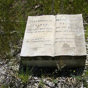 PELSER Gert Cornelis 1854-1936 &amp; Hester Johanna 1854-1931