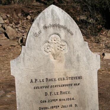 ROEX A.P., le nee STEVENS 1864-1899