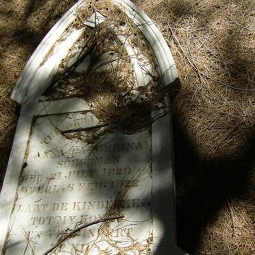 SCHOEMAN Anna Catherina 1920-1922