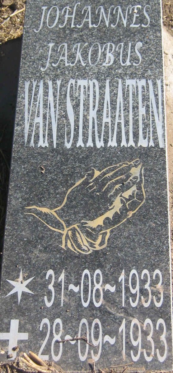 STRAATEN Johannes Jakobus, van 1933-1933
