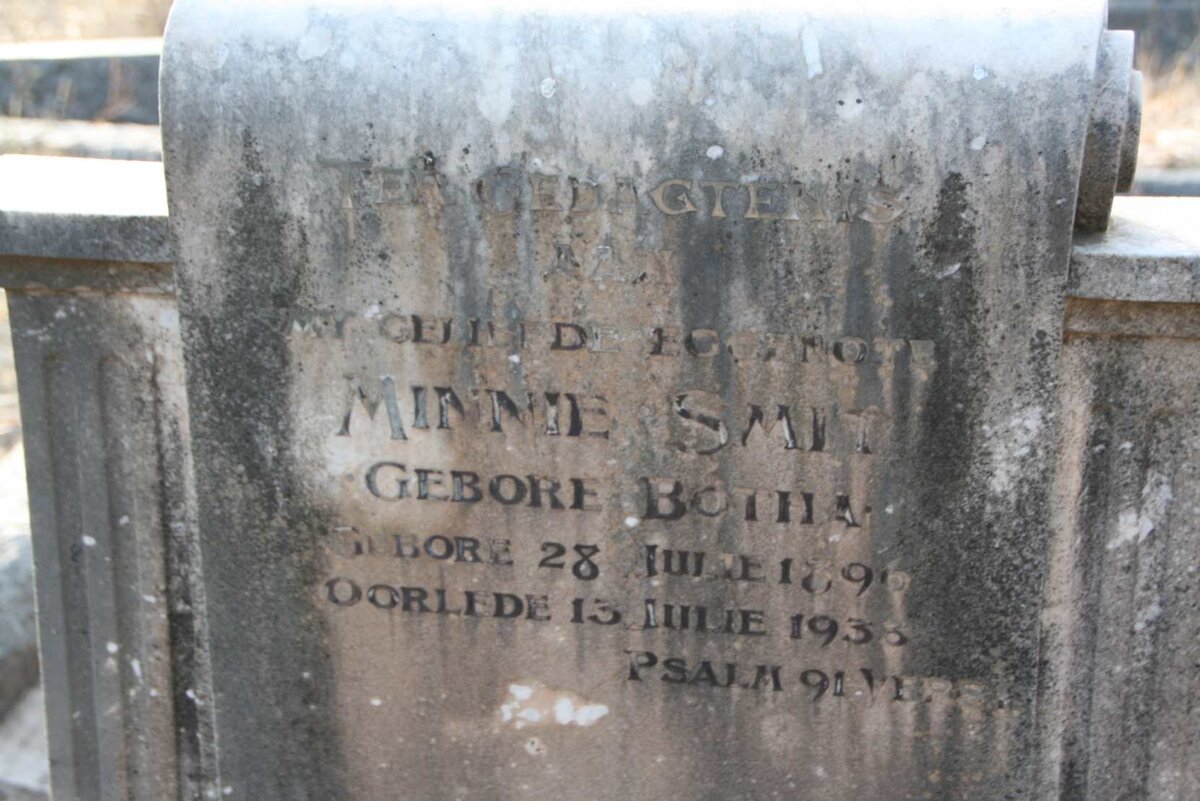 SMIT Minnie nee BOTHA 1890-1938