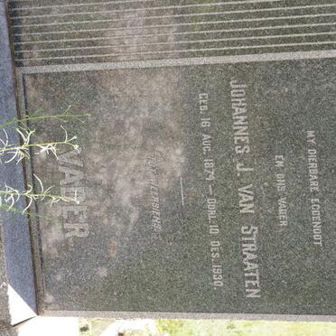 STRAATEN Johannes J., van 1874-1930