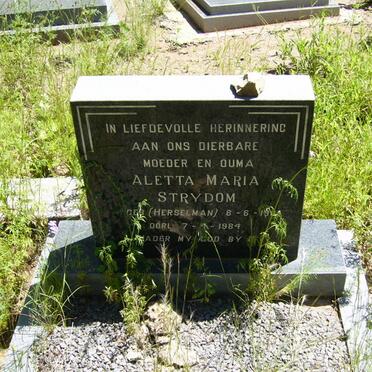 STRYDOM Aletta Maria nee HERSELMAN 1901-1984
