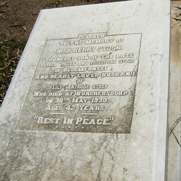 STOCK Max Henry -1930