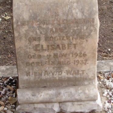 WALT Elisabet, v.d 1926-1937