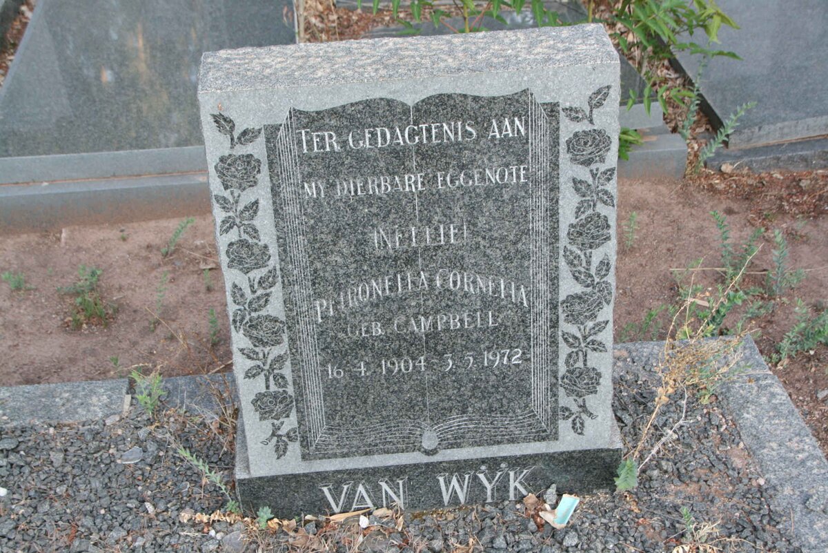 WYK Petronella Cornelia, van nee CAMPBELL 1904-1972