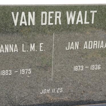 WALT Jan Adriaan, van der 1873-1936 &amp; Susanna L.M.E. 1883-1975