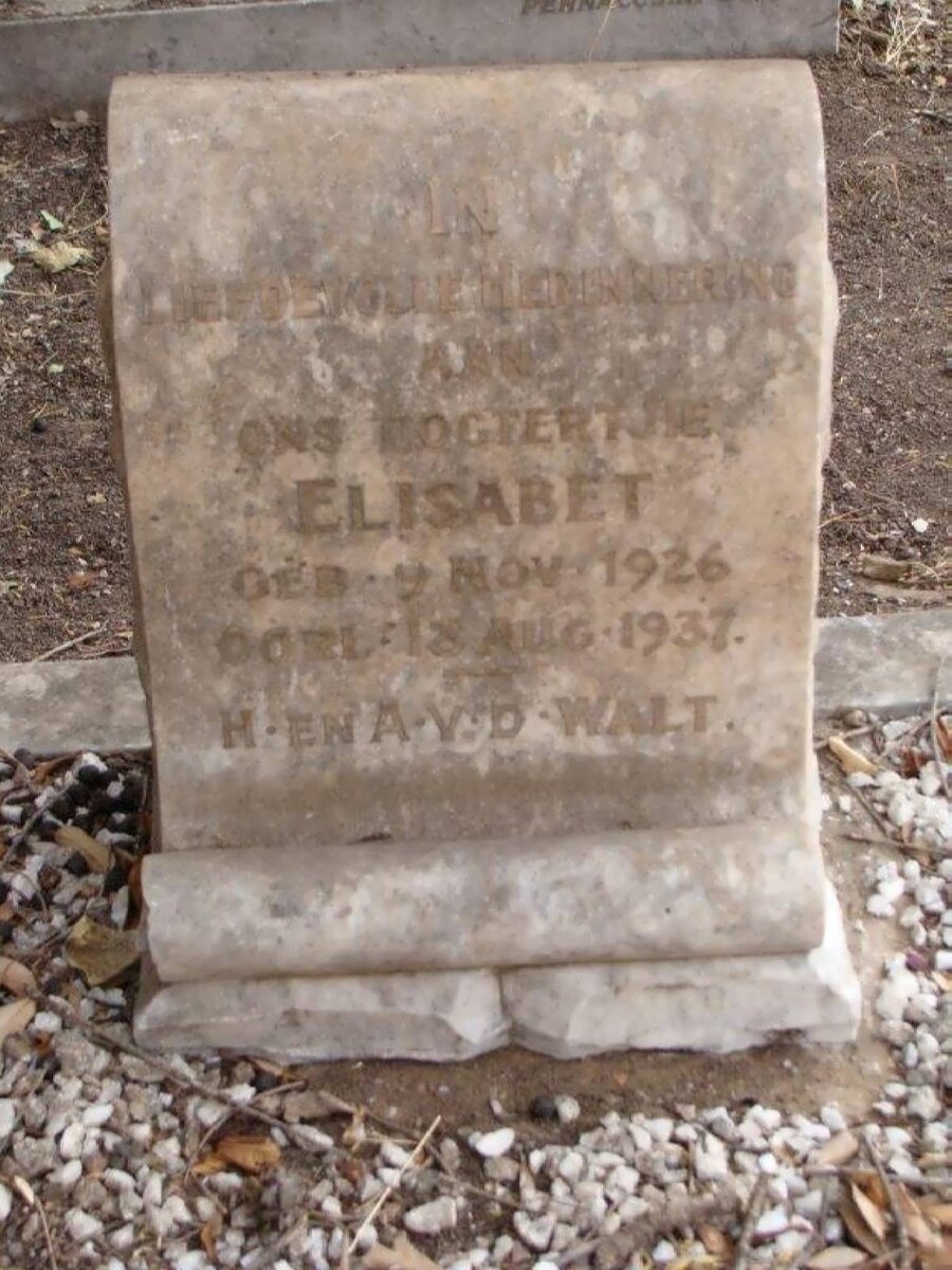 WALT Elisabet, v.d 1926-1937