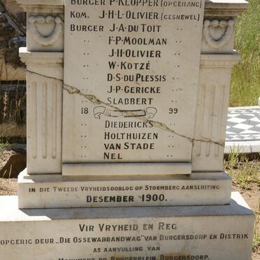 6. Memorial for the Burgers who died in the war 1899 - 1900