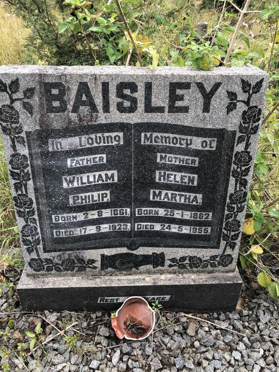 BAISLEY William Philip 1861-1923 &amp; Helen Martha 1862-1955