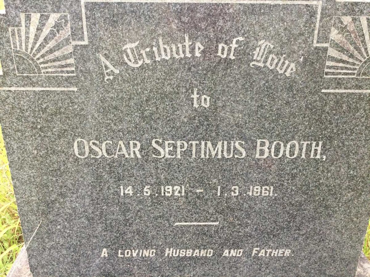 BOOTH Oscar Septimus 1921-1961