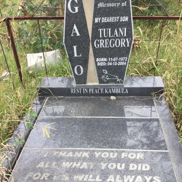 GALO Tulani Gregory 1972-2004