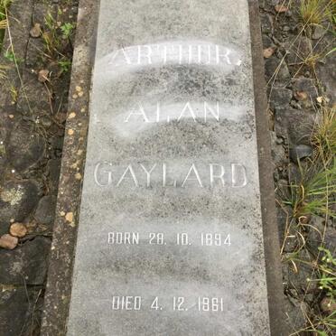 GAYLARD Arthur Alan 1894-1961
