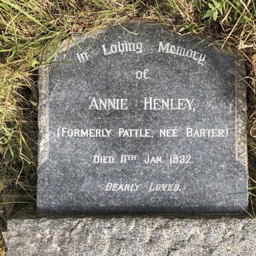 HENLEY Annie formerly PATTLE nee BARTER -1932