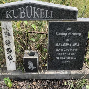 KUBUKELI Alexander Xola 1945-2001