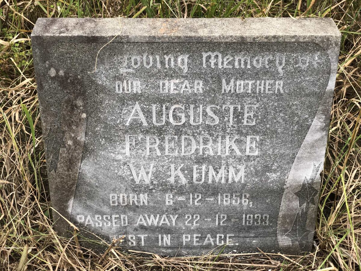 KUMM Auguste Fredrike W. 1856-1933