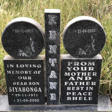 KENTANE Siyabonga 197?-2000