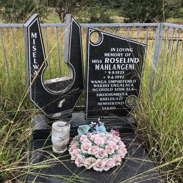 MAHLANGENI Roselind 1925-1992